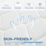 BLONIKA King Size Mattress, 12 Inch King Mattress in a Box, Medium Firm with Memory Foam and Pocket Springs, Strong Edge Support, Pressure Relief BLONIKA