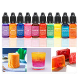 QIXIAMO Candle Dye 20 Colors Liquid Candle Making Dye for Candle Making Supply Kit Candle Coloring for Dyes 0.35oz/10 ml, 0.358inch QIXIAMO