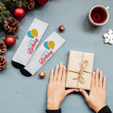 Toulite 15 Pairs White Sublimation Socks Blanks Polyester Socks Heat Transfer Socks 2 Pcs Metal Sublimation Sock Jig, 3 Sizes(Black Sole) Toulite