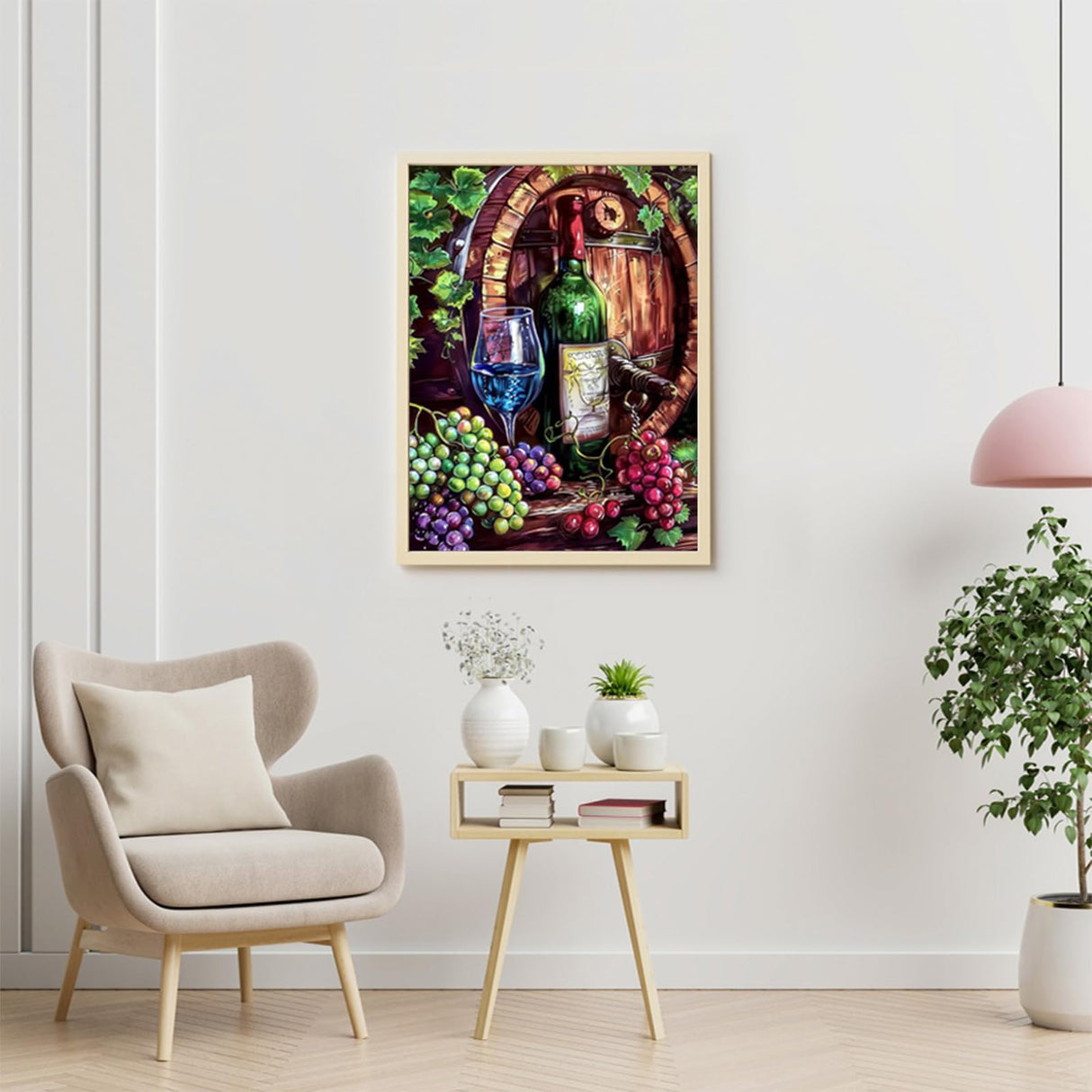 KAYEIUU Grapes Wine Diamond Painting Kits for Adult, Drinking Diamond Painting Art Kit for Adults, for Living Room and Bedroom Home Wall Decoration for Gifts 12x16 inch KAYEIUU