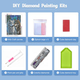 GHHKUD Diamond Painting Kits Two Wolves for Adults, DIY 5D Animals Diamond Painting, Full Drill Wolf Couple Diamond Art Kits Art Pictures for Relaxation Gifts Home Wall Decor 30x40cm GHHKUD