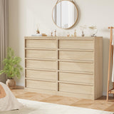 GarveeHome 5 Drawer Dresser for Bedroom, Modern 5 Chest of Drawers Tall with Large Drawers Storage, Wooden Dresser Organizer for Living Room, Nursery, Entryway - Natural GarveeHome