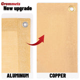 SUNNY GUARD Shade Cloth 10x14 FT Sun Shade Screen Fabric Shade Cover Tarp with Grommets for Pergola Backyard Garden, Sand SUNNY GUARD