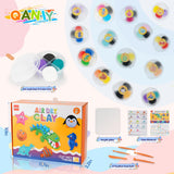 Air Dry Clay for Kids,Modeling Clay Kit,14 Species of Marine Life DIY Molding Clay Art Crafts Set,Ultra Light & Soft,Safe Non-Toxic,Toys Gifts for Age 4 5 6 7 8+ Years Old Boys Girls Kids QANIY