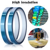 Outus 6 Rolls High Temperature Tape Heat Vinyl Press Tape Heat Resistant Sublimation Tape 3D Printing Heat Tape for Heat Transfer Electronics Masking (10 mm) Outus