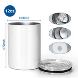 AGH 10OZ Sublimation Wine Tumblers Blanks, 4 Pack Straight Stainless Steel Tumblers with Lids and Straw, Sublimation Coffee Cups Mugs for Hot & Cold Drinks AGH