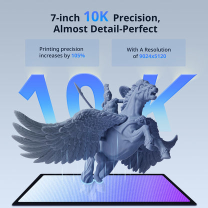 ANYCUBIC Photon Mono 4 Ultra 10K Resin 3D Printer, 7'' HD Mono Screen and COB Light Source, 120mm/h Fast Printing, Intelligent Detection, 6.04''x3.42''x 6.49'' Printing Size - WoodArtSupply