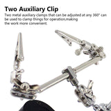 LXIANGN Led Light Helping Hands Soldering Magnifier Station Professional 3.5X 12X Magnifying Glass Stand with Alligator Clips for Soldering, Crafting and Inspecting Micro Objects LXIANGN
