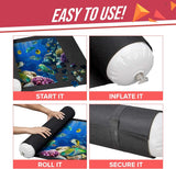 Puzzle Roll Up Mat - Store and Transport Jigsaw Puzzles Up to 1500 Pieces - 46" x 26" Felt Mat, Inflatable Tube, and 3 Elastic Fasteners Newer Improved Design - by Amy and Delle Amy & Delle