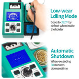 YIHUA 982 Precision Soldering Iron Station Kit with Digital LCD Display, 210 Soldering Tip Cartridge Compatible, Solder Wire Dispenser and, 4 Memory Channels, Auto Shutdown, Rapid Heating YIHUA