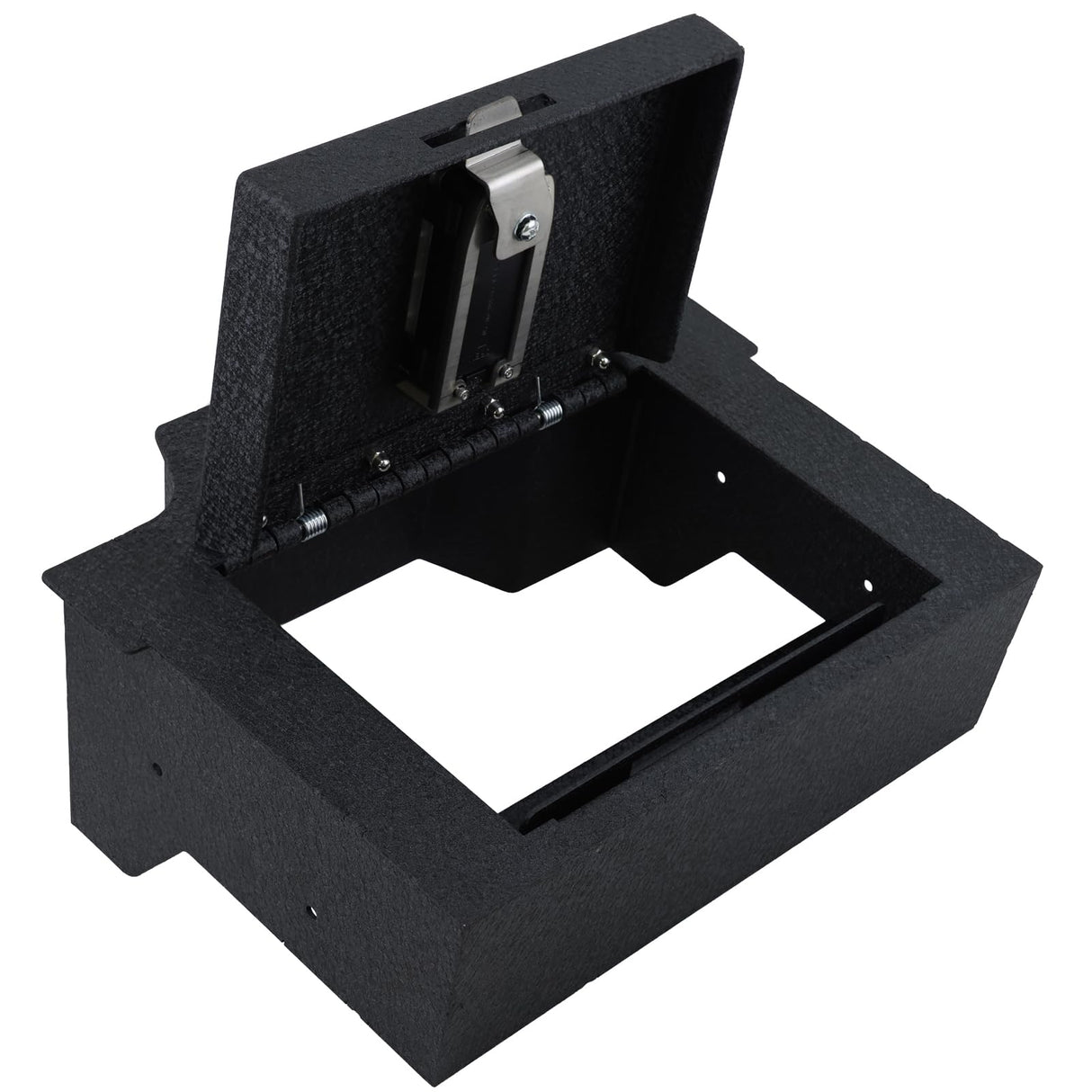 Center Console Gun Safe Vault - TuoJue Console Safe Lock Box Compatible with RAM 1500/2500/3500 LARAMIE/BIGHORN/POWERWAGON 2019-2025, NOT FIT Cup Holder with Cover, Superior Fingerprint Lock. TUOJUE