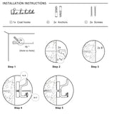 SKOLOO 24-Inch Light Brown Wood Coat Rack Wall Mount with 5 Triple Hooks - Ideal for Family Entrances, Classrooms, and Pet Supplies Storage - Perfect Coat Hooks for Wall SKOLOO
