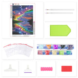 Lxmsja Moon Diamond Art Kits for Adults, Starry Night DIY Full Drill Diamond Painting Kits for Beginners, 5D Gem Art Crafts for Adults, Home Wall Decor 12x16 inch Lxmsja