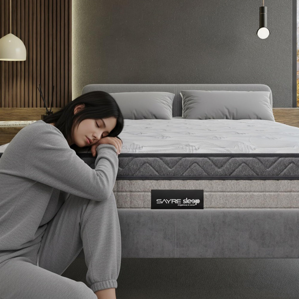 Sayre 12 Inch Queen Memory Foam Mattress in a Box – Cooling Gel, Medium Firm Support, CertiPUR-US & Oeko-TEX Certified, Pressure Relief for Back Pain SAYRE SLEEP