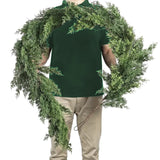 6FT Christmas Garland, Real Touch Cedar Greenery Garland for Mantle, Staircase, Wall, Window, Door, DIY Holiday Decor, Full & Lifelike, Flexible Branch Generic