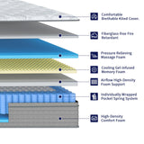 MSJh Twin Mattress 14 Inch,Memory Foam Mattress with Pocket Spring, Soft & Comfortable Medium Firm, Motion Isolation, Pressure Relief, CertiPUR-US Certified (75"*39"*14") MSJh