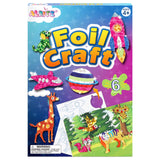 Alritz Arts and Crafts,Foil Crafts Fun Kit, Art Kit Toys for Kids Animals Space Cars, Foil Stickers Supplies,Travel Toys DIY Christmas Gifts for Girls Boys 4 5 6 7 8 9 10 11+ Years Old (6 Theme) Alritz