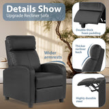 Ruesleag Massage Reclining for Adults Massage Recliner Chair for Living Room Recliner Sofa Winback Single Sofa Home Theater Seating w/Footrest Backrest Breathable Padded Reclining Easy Lounge,Black Ruesleag