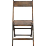 EMMA + OLIVER Slatted Wood Folding Wedding Chair - Event Chair - Antique Black, Set of 2 EMMA + OLIVER