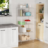 YRLLENSDAN 5 Tier Metal Shelving Unit, Heavy Duty Wire Shelves, Adjustable Storage Rack for Kitchen, Garage Shelving, Pantry Shelves, Storage Shelves Organizer, 24" W x 14" D x 61" H, Chrome YRLLENSDAN