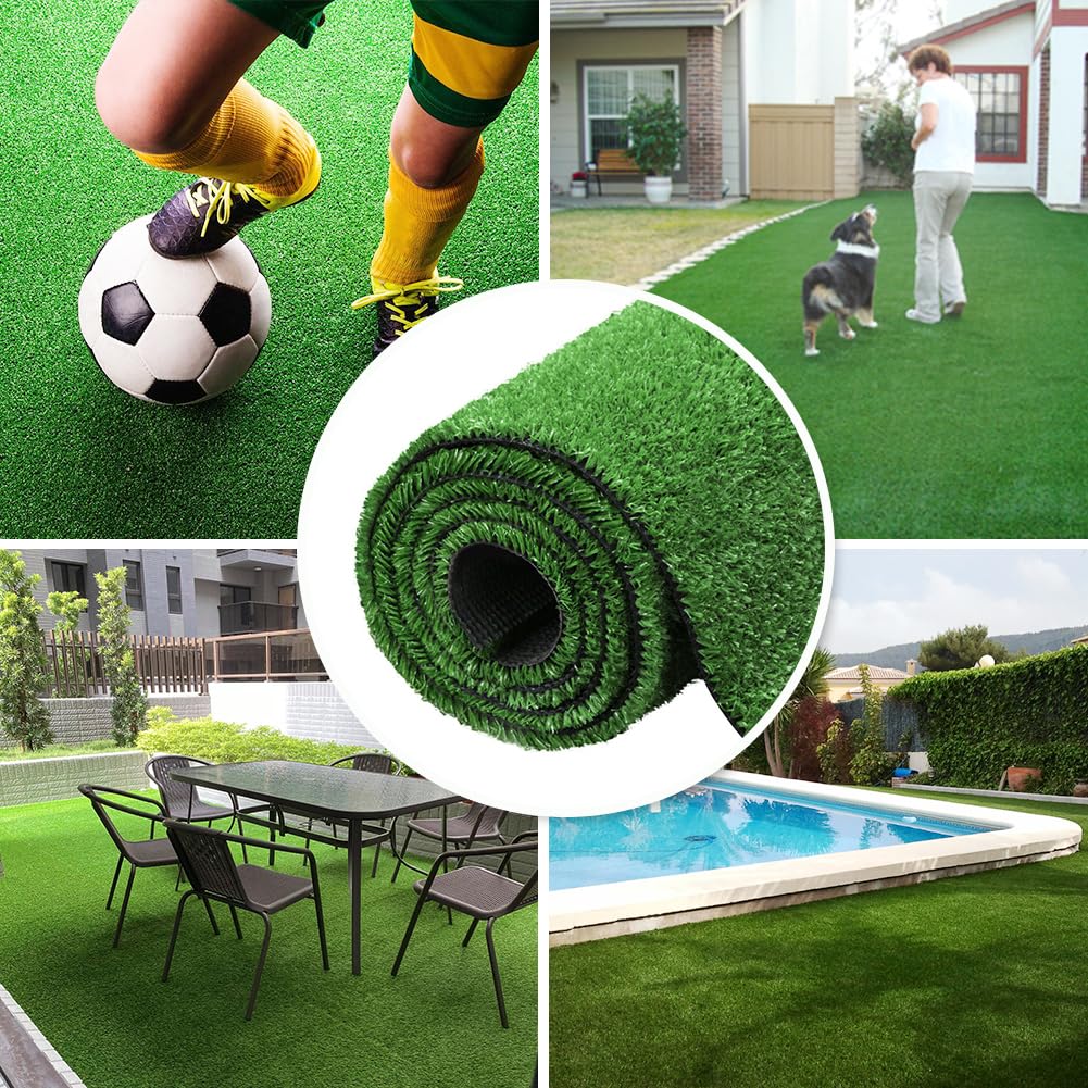 Goasis Lawn Artificial Grass Turf Lawn 5 FT x8 FT(40 Square FT), Realistic Synthetic Grass Mat, Indoor Outdoor Garden Lawn Landscape for Pets,Fake Faux Grass Rug W/ Drainage Holes Goasis Lawn