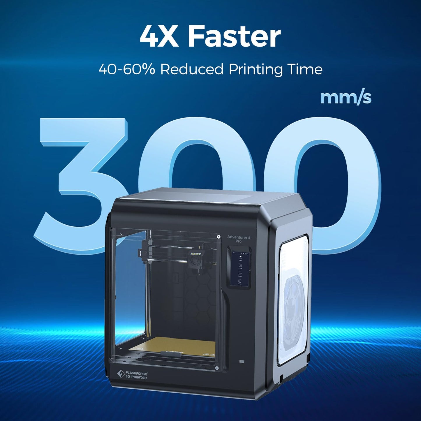 Flashforge Adventurer 4 Pro 3D Printer, 4X Faster Printing Speed Auto Leveling 3D Printer with Flexible PEI Plate for Beginners - WoodArtSupply