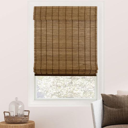 CHICOLOGY Home, Roman Bamboo Patio, Blinds, Window Shade, 39" W X 64" H, Elk