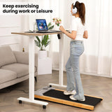 farexon Electric Standing Desk Adjustable Height, 48x24 Inches Stand Up Desk with Charging Station, Lockable Casters,27''-46'' Lifting Range Home Office Computer Desk（Oak Grey） farexon