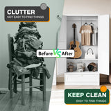 Letaya Wardrobe Closet,72" H Clothing Metal Storage Cabinet with Storage Drawer Adjustable Shelves and Hanging Rod,Bedroom Armoire Cabinet Clothes Organizer (White) Letaya