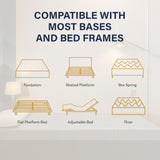 EGOHOME 14 Inch Twin XL Mattress, Copper Gel Memory Foam Mattress for Pain Relief, Therapeutic Mattress in a Box, CertiPUR-US Certified, Fiberglass Free Medium Mattress, Black MLILY