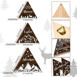 Jetec 3 Pcs Wooden Mountain Decoration Woodland Adventure Travel Adventure Mountain Table Ornament Centerpiece for Home Bedroom Bathroom Shelf Wall Rustic Farmhouse Decoration(Brown) Jetec