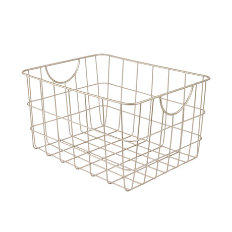 Spectrum Utility Wire Baskets for Organizing - Sturdy Steel Metal Basket Storage Organizer Bin with Handle - Open Wire Storage Baskets for Kitchen Pantry, Cabinets, Closet & Garage Shelves Spectrum Diversified