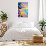 Bowetile Framed Paint by Numbers Sea for Adults Beginners, Adults' Paint-by-Number Landscape Kits, Easy Adult Paint by Number Kits on Canvas, Acrylic Number Painting for Home Decor, 8x12in Bowetile