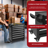 Barphygo Rolling Tool Chest, 7-Drawers Metal Tool Box with Wheels, Garage Storage Tool Cart with Lock Tools Drawer Organization Toolbox for Warehouse, Workshop & Repair Shop Barphygo