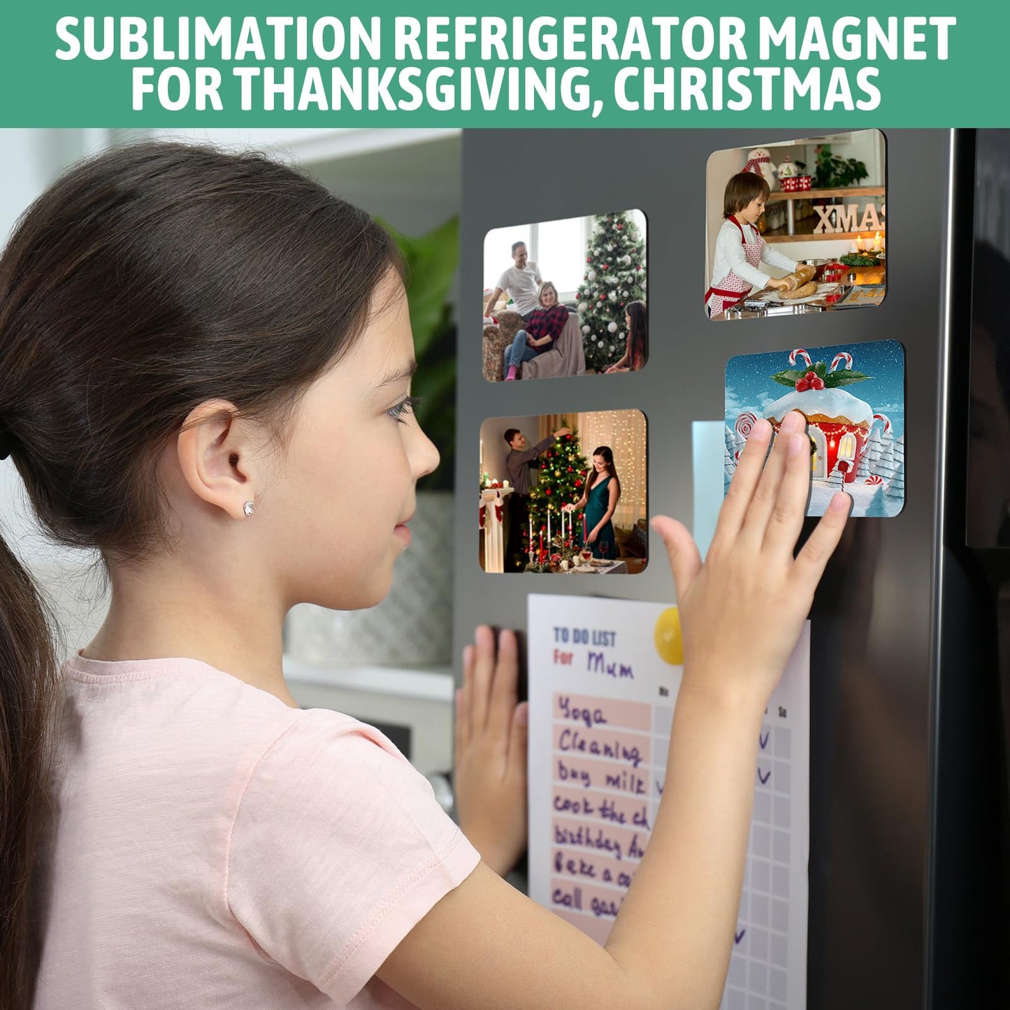 Flutesan 32 Pcs Large Sublimation Magnet Blanks Personalized Refrigerator Sublimation Blanks Include 16 Rectangle Blanks 16 Fridge Magnets for Office Kitchen Microwave Car Wall Decoration(4 x 6 Inch)