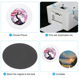 PATIKIL 3.7x3.7 in Sublimation Magnet Blanks, 30pcs Sublimation Blanks Products Personalized Refrigerator Magnets for Kitchen Fridge Home Decor, Round PATIKIL