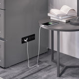 AFI, Northfield Murphy Bed Chest Twin XL with 6" Mattress, Storage Drawer & Built-in USB Charger, Grey AFI