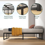 ZINUS Lorelei 14 Inch Metal Platform Bed Frame, Steel Slat Support, No Box Spring Needed, Eco Friendly WonderBox(TM) Packaging, 12.4” Underbed Storage, Easy Assembly, Black, King ZINUS