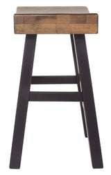 Signature Design by Ashley Glosco Farmhouse 25.5" Counter Height Saddle Barstool, Set of 2, Two-Tone Brown Signature Design by Ashley