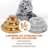 DoogCat Cat Ball Track Toy,Kitty Toys Roller,3-Level Ball Tower with 9 Removable Balls,Interactive Cat Toy, DIY Circle Fun Toy for Kitten Mental Physical Exercise - Medium Size DoogCat