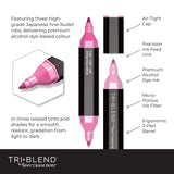 Spectrum Noir Triblend-Blendable Alcohol Marker Pens-Essential Blends-Set of 24, Multi Spectrum Noir