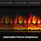 TURBRO Fireside FS23 Realistic Flames Electric Fireplace, Remote Control, 3 Adjustable Brightness Flames TURBRO