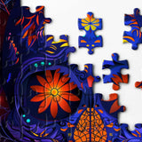 Halloween Horror Skull Puzzle for Adults 1000 Pieces, Holiday Flower Skeleton Jigsaw Puzzle, Pumpkin Ghost Spider Puzzle BBOLDIN