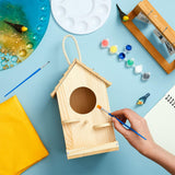 Liliful 4 Pack Birdhouse Kit DIY Wooden Bird House with Paint and Paintbrushes Arts and Crafts Painting Kits for Boys Girls Adults Build Paint Fun Classroom Birthday Indoor Outdoor Craft (Cute) Liliful