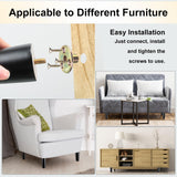 Maitys 4 Inch Round Solid Furniture Legs Furniture Wooden Replacement Chair Feet Dresser Sofa Couch Legs Table Cabinet Footstool DIY Projects for Home(Black,16 Pcs) Maitys