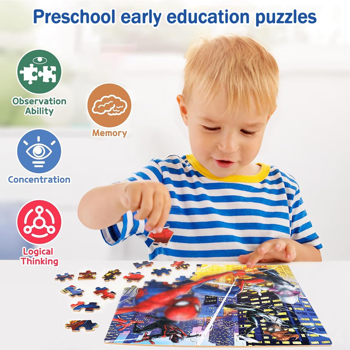 Puzzles for Kids Ages 4-8,Kids Puzzles in a Metal Box,Cool Toys Puzzles,Children Boys Girls Learning Educational Puzzles,100 Pieces