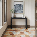 ROOMTEC Narrow Console Tables for Entryway, 46" Solid Wood Console Table Behind Couch, Farmhouse Entryway Table with Storage, Console Tables for Living Room, Hallway, Foyer (Black, Console Table) ROOMTEC