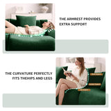 Green Modular Cloud Couch Loveseat with 1 Ottoman, Teddy Fabric Boneless Sectional Sofa in a Box, Comfortable Floor Sofa for Living Room, No Assembly Required, Sofas para Sala ODUSE-DAILY