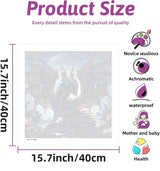Ekuxom Dragon Paint by Numbers Kit for Adults Beginner Black Dragon Adults' Paint-by-Number Kits Easy Paint by Number Oil Painting Kit Acrylic On Canvas for Gifts Wall Decor 16x16 Inch Ekuxom
