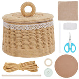 FREEBLOSS Woven Basket Kit Round Cardboard Woven Basket Kit DIY Woven Basket Set Macrame Cord Woven Basket Kit for Beginners Basket Weaving Supplies Basket Weaving Kits for Adults FREEBLOSS